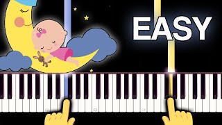 Brahms  Lullaby  EASY Piano tutorial [upl. by Amikan]