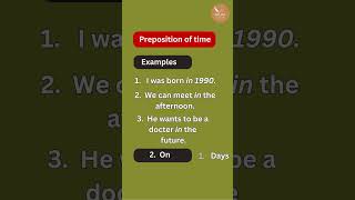 Prepositions of time  In On At  Examples englishgrammar linguistics advancedlinguistics [upl. by Lombardi]