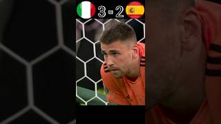 Italy vs Spain 2020 EURO Semi Final Pinalty Shootout Highlights shorts football youtube [upl. by Hannahc]