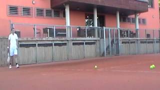 JM Tennis  Forehand Top Spin Drill Training in Prague  Adrian [upl. by Neeneg948]