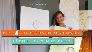 DIY CUADROS Decorativos FÁCILES de hacer con muy POCO  Luz Blanchet [upl. by Melamie]