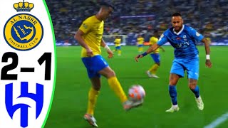 Al Nassr vs Al Hilal 21  All Goals and Highlights 2024  RONALDO Vs NEYMAR [upl. by Ewens]