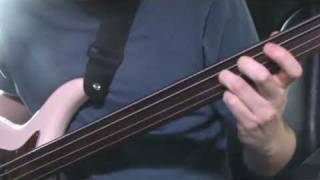 Fretless bass lesson Sliding harmonics [upl. by Beaston]