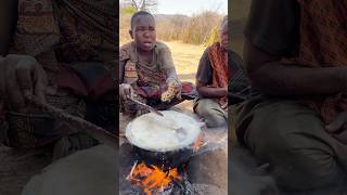 It’s Lunchtime The Soup is ready she cooks a best Soup deliciousfood villagelife hadzabetribe [upl. by Alisen]