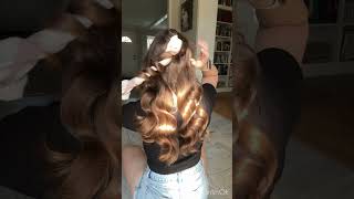 Four sock curls heatlesscurls hairtok relatable haircare hairstyle hair fypシ゚viral shorts [upl. by Det]