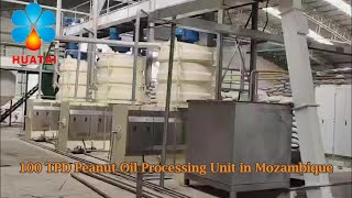 100TPD Fully Automatic Peanut Groundnut Oil Processing Plant Installed in Mozambique by HUATAI [upl. by Ajar]