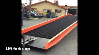 Mobile Yard Ramp  How To Use Toe Clamp [upl. by Kayne]