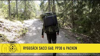 Sacci G60 packpåse PP30 amp uppdragssäck packen [upl. by Ligriv]