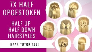 7X HALF OPGESTOKEN HAAR KAPSELS  7X HALF UPDO HAIRSTYLES  Dazzling Beauty [upl. by Atikehs999]