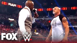 Goldberg hits Bobby Lashley with the Spear ahead of SummerSlam  MONDAY NIGHT RAW [upl. by Nicolas]