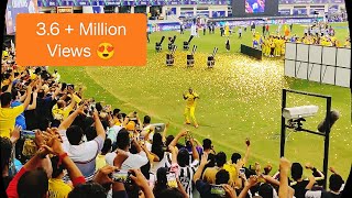 DJ Bravo Champion Dance Celebration with CSK Fans  CSK vs KKR IPL Final 2021 [upl. by Tarra820]