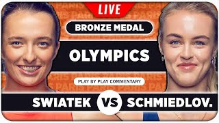 SWIATEK vs SCHMIEDLOVA • Paris Olympics 2024 Final • LIVE Tennis Play by Play Stream [upl. by Bethesda]