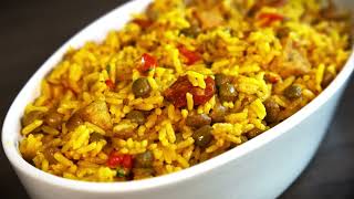 Arroz con gandules y tres carnes [upl. by Pelmas]