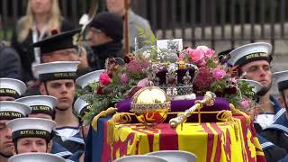 Mist Covered Mountains  Queens Funeral March by the Scottish and Irish Pipes amp Drums FULL VIDEO [upl. by Eladnek]