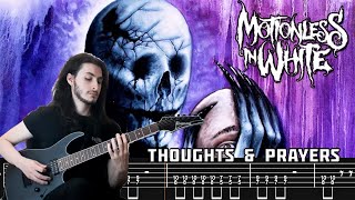 Motionless In White  Thoughts amp Prayers  GUITAR COVER  Screen TABS [upl. by Sumahs]