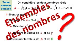 EXERCICE sur LES ENSEMBLES DES NOMBRES niveau Tronc commun [upl. by Horner]