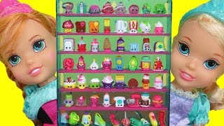 SHOPKINS Part 2 Elsa amp Anna toddlers PLAY with Cinderellas GIANT SHOPKINS collection [upl. by Seigel259]