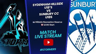 Sydenham Hillside U18’s v Sunbury CC U18’s [upl. by Nnaylime]