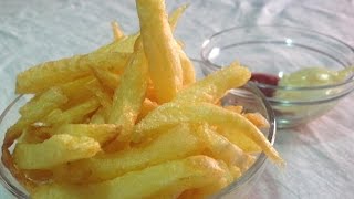 como hacer PAPAS O PATATAS FRITAS PERFECTAS Y CRUJIENTES [upl. by Katleen]