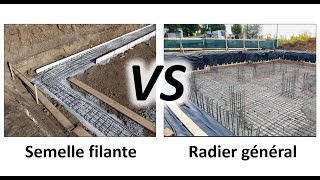 Comparaison entre la semelle filante et le radier général [upl. by Attenahs916]