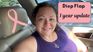 Diep flap breast cancer surgery one year later update [upl. by Chessy]