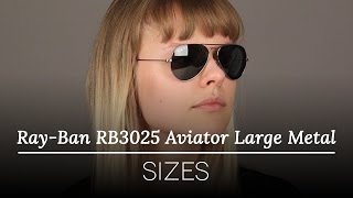 RayBan RB3025 Aviator Large Metal Vs RayBan RB3044 Aviator Small Metal Size Comparison [upl. by O'Doneven999]