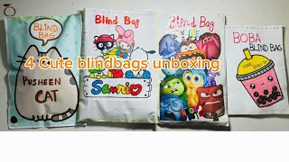 4 Customizable PAPER SQUISHY BLIND BAGS unboxing compilation  asmr [upl. by Koziarz]