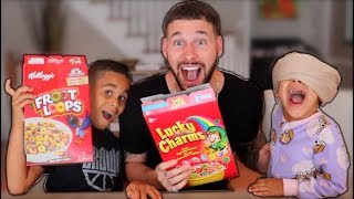 Guess That Cereal Challenge FamousTubeKIDS [upl. by Georgette660]