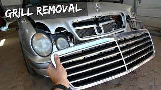 MERCEDES W208 W210 GRILL REMOVAL REPLACEMENT [upl. by Ahse695]