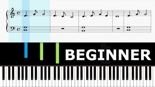 The Entertainer  Piano Lesson Slow BEGINNER [upl. by Brufsky]