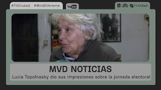 MVD Noticias  Lucia Topolnasky dio sus impresiones sobre la jornada electoral [upl. by Oman714]