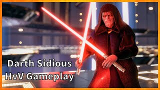 Darth Sidious HvV Gameplay Star Wars Battlefront 2 [upl. by Gnidleif459]