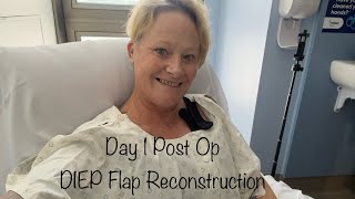 DIEP Flap Reconstruction After Breast Cancer Day 1 Post Op [upl. by Maighdiln]