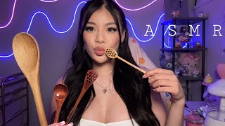 ASMR  Scooping  Eating Your Face With A Wooden Spoon 🥄 mouth sounds amp personal attention [upl. by Sharma49]