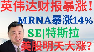 美股851美股明天大涨英伟达财报暴涨MRNA为何暴涨14SE持续上攻特斯拉歇了吗 tsla nvda mrna se drmikeinvest 美股分析 stocks [upl. by Ainirtac]