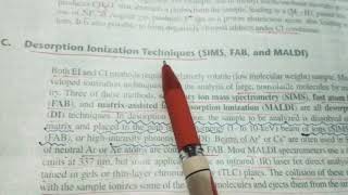 Ionization methods Desorption technique and Electrospray method Spectroscopy [upl. by Nahtanoj465]