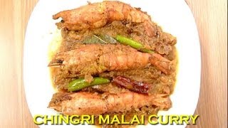 CHINGRI SHRIMP MALAI CURRY  Malai Prawn [upl. by Harrat221]