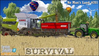 Survival in No Mans Land Ep201🔹Buying The NEW VOLVO L120H Wheel Loader Harvesting Wheat🔹FS 22 [upl. by Aiyotal]