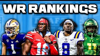 2024 NFL Draft WR Rankings  A Once In A Lifetime Class [upl. by Ralat]