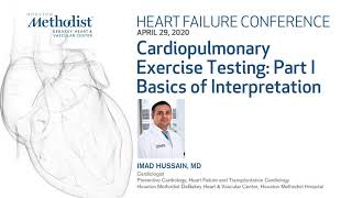 Cardiopulmonary Exercise Testing Part I Basics of Interpretation Imad Hussain MD April 29 2020 [upl. by Doscher]