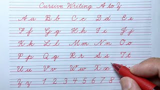 Cursive writing a to z abcd  Cursive handwriting practice  English capital and small letters abcd [upl. by Uaeb]