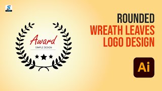 Wreath Leaf Logo Design  Adobe Illustrator Tutorials  By Swag Art amp craft [upl. by Aniri]