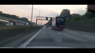 Merksem to Schoten via motorway 🛣 E19 belgium 🇧🇪 [upl. by Norvall]