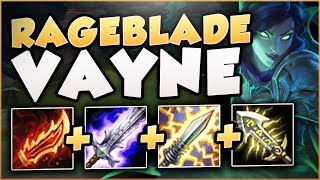 THIS RAGEBLADE ONHIT VAYNE BUILD IS ACTUALLY GENIUS VAYNE SEASON 8 TOP GAMEPLAY League of Legends [upl. by Lanaj]