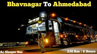 NEW JAY BHAVANI TRAVELS AC SLEEPER BUS NIGHT JOURNEY  BHAVNAGAR TO AHMEDABAD FULL NIGHT JOURNEY [upl. by Alisia]