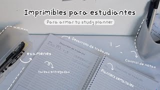 20 Imprimibles para estudiantes ✨  para study planner [upl. by Lev]