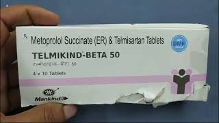 TELMIKINDBETA 50 Tablet  Metoprolol Succinate amp Telmisartan Tablets  TELMIKIND BETA 50 Tablet Use [upl. by Levy]