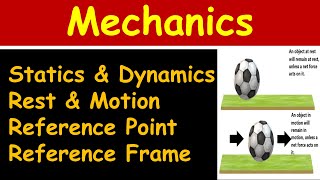 Lesson1 Linear Motion Mechanics  Statics Dynamics Rest Motion Reference Point and Frame [upl. by Eseerehs]