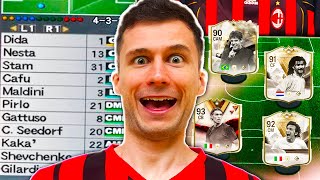 MONTEI O LENDÁRIO TIME DO MILAN NO EA FC 24 E JOGUEI A WL ULTIMATE TEAM [upl. by Ahsitil37]