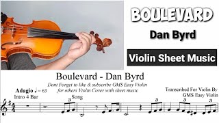 Free Sheet Boulevard  Dan Byrd Violin Cover With Sheet music [upl. by Trueman68]